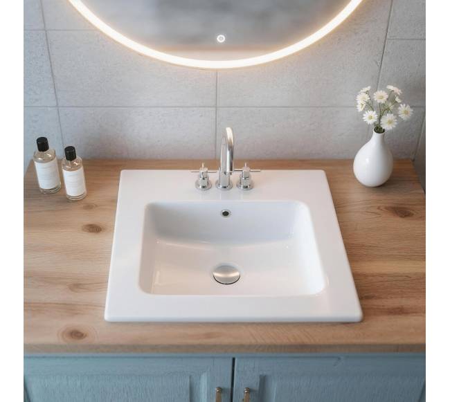 Pusiau įleidžiamas vonios kriauklė 510 x 465 mm7