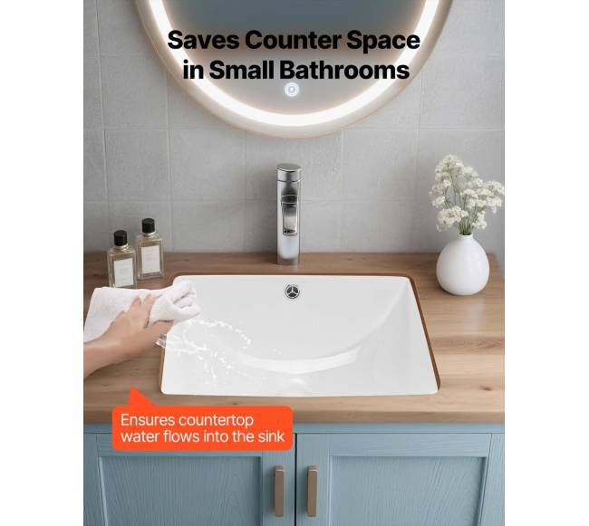 Po stalviršiu montuojama vonios kriauklė 460 x 330 mm1