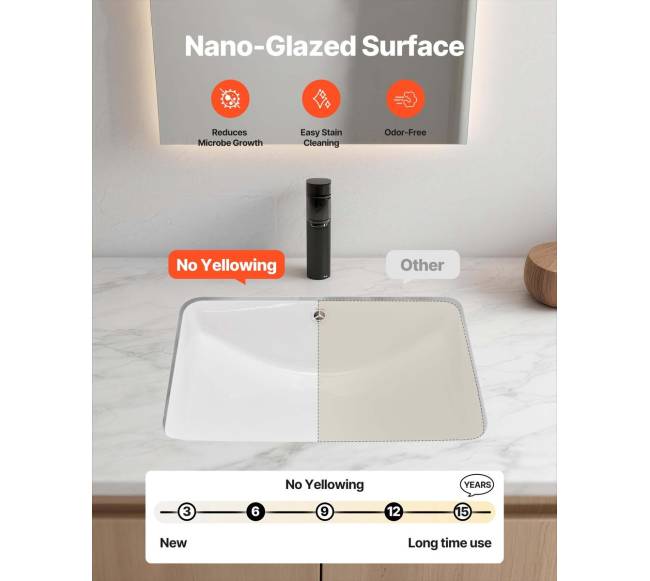 Įleidžiama stačiakampė vonios kriauklė 530 x 375 mm2