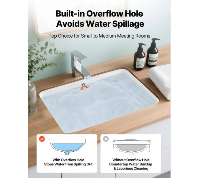 Įleidžiama stačiakampė vonios kriauklė 530 x 375 mm3