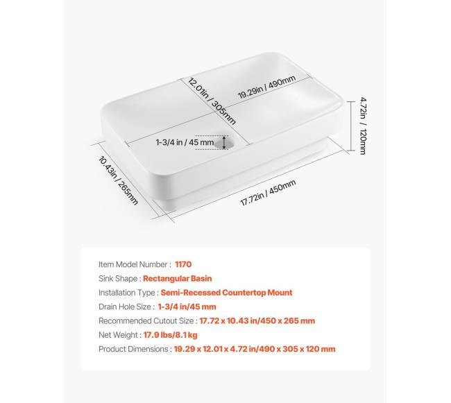 Įleidžiama vonios kriauklė stačiakampio formos6