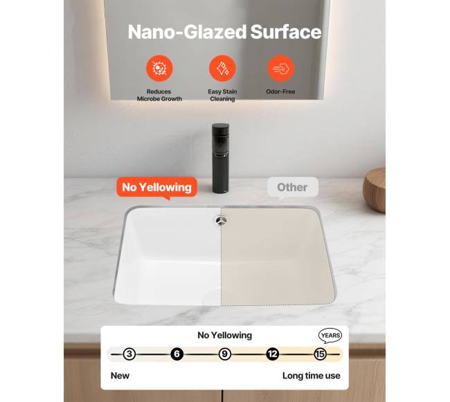 Įmontuojamas vonios praustuvas, 400 x 305 mm2