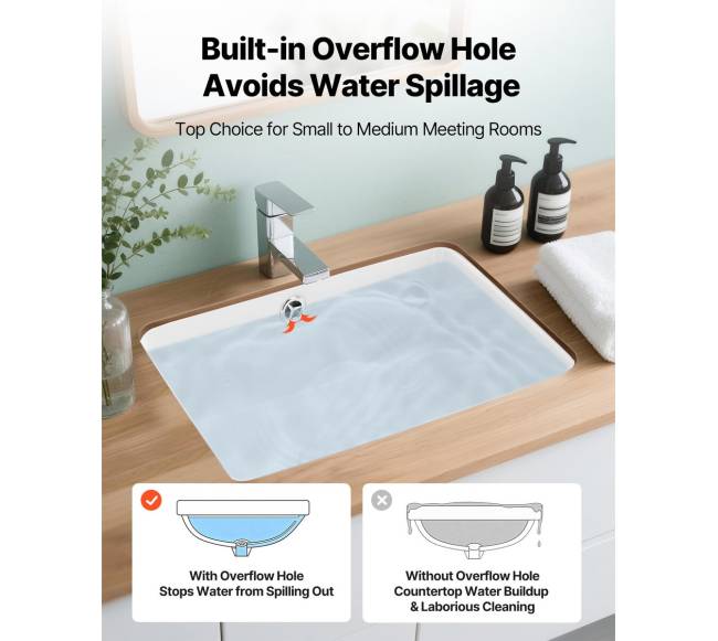 Įmontuojamas vonios praustuvas, 400 x 305 mm3