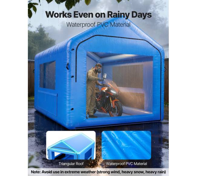 Pripučiamas dažymo paviljonas 4 x 3 x 2.8 m2