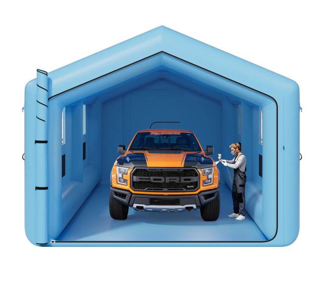 Pripučiamas dažymo paviljonas, 12 x 5 x 4 m0