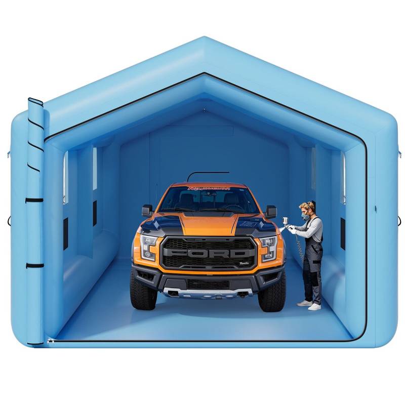 Pripučiamas dažymo paviljonas, 12 x 5 x 4 m0