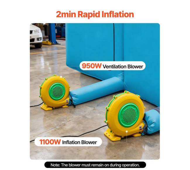 Pripučiamas dažymo paviljonas, 12 x 5 x 4 m3