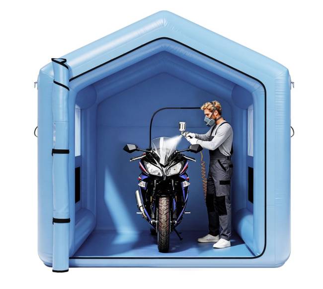 Pripučiama dažų kabina, 3 x 2,5 x 2,5 m0