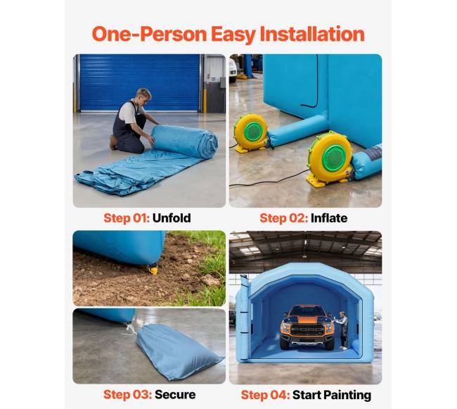 Pripučiama dažymo kabina 10 x 6 x 4 m4