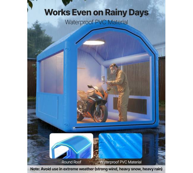 Pripučiamas dažymo paviljonas 3 x 2,5 x 2,5 m2