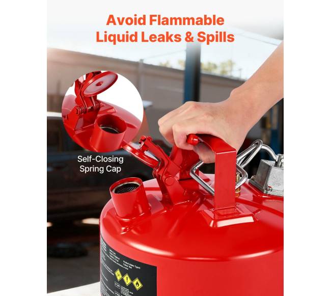 Raudona 9,5 L talpos saugos kuro kanistras1