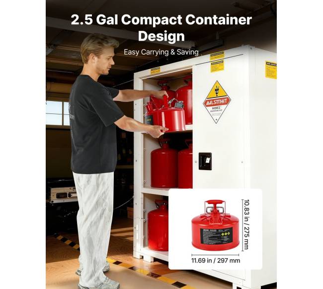 Raudona 9,5 L talpos saugos kuro kanistras3