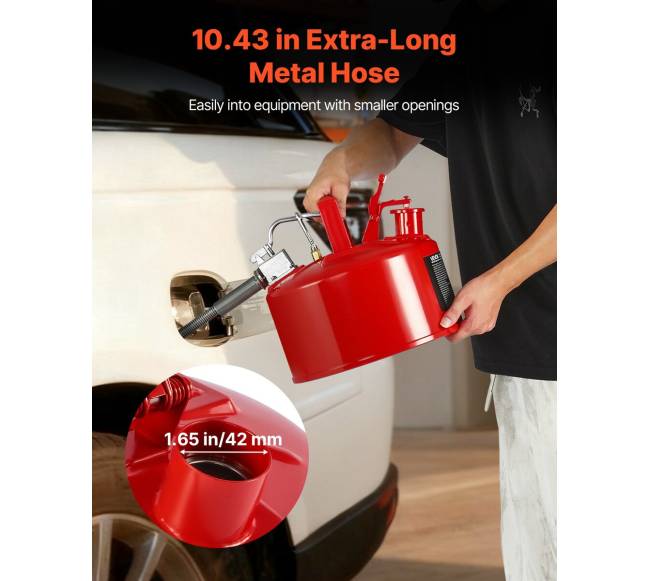 Raudona 9,5 L talpos saugos kuro kanistras4