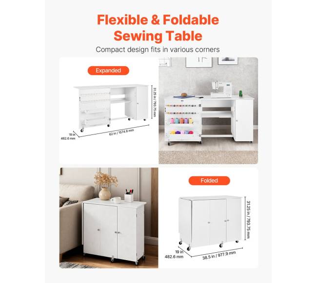 Sulankstomas siuvimo stalas su spinta2