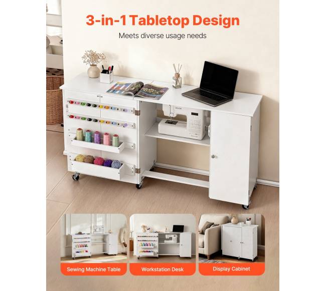 Sulankstomas siuvimo stalas su spinta5