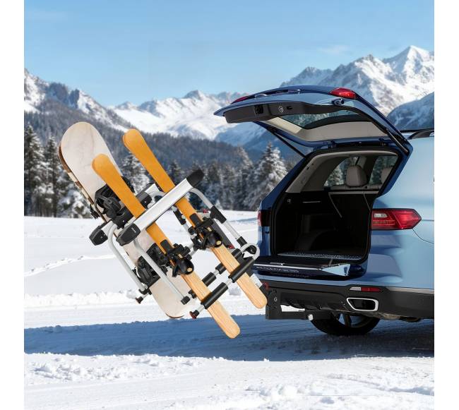 Ant automobilio montuojama slidžių ir snieglenčių laikiklis7