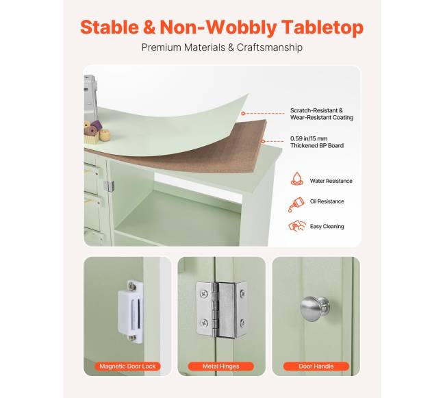 Sulankstomas siuvimo stalas su ratukais4