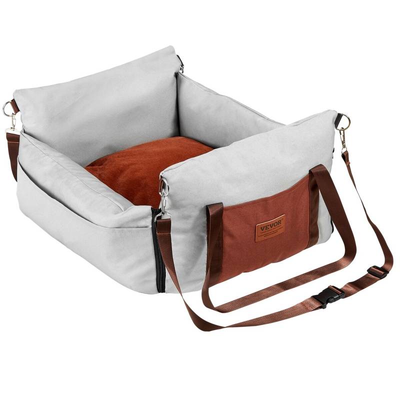 Pilkos spalvos šuns automobilinė kėdutė0