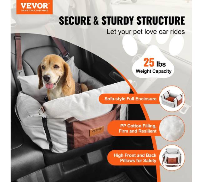 Pilkos spalvos šuns automobilinė kėdutė1