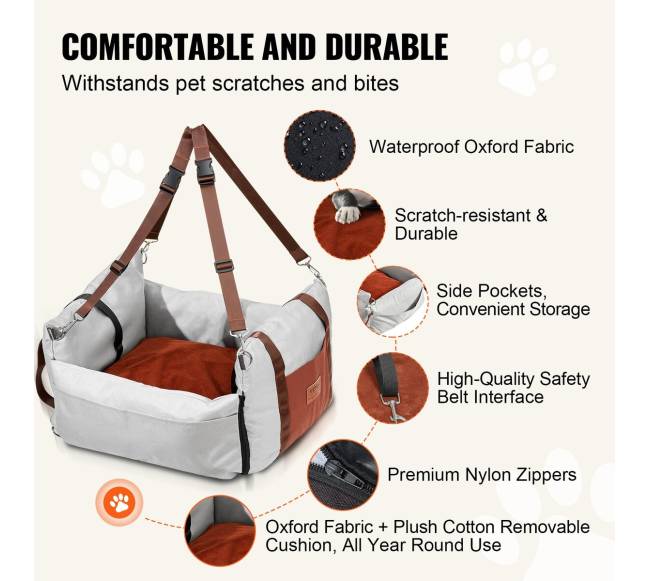 Pilkos spalvos šuns automobilinė kėdutė2