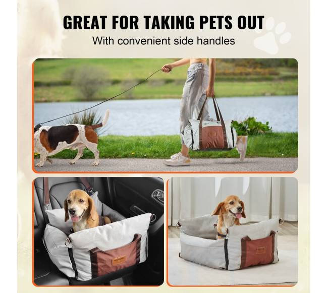 Pilkos spalvos šuns automobilinė kėdutė5