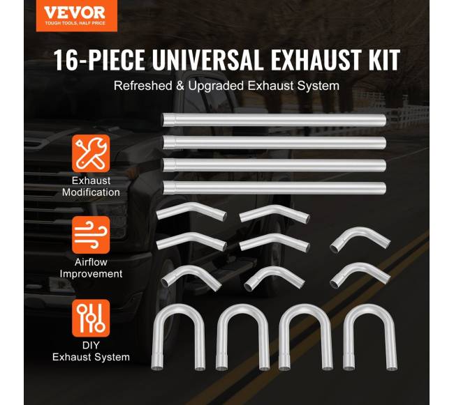 Išmetimo vamzdžių komplektas su 16 dalių jungtimis1