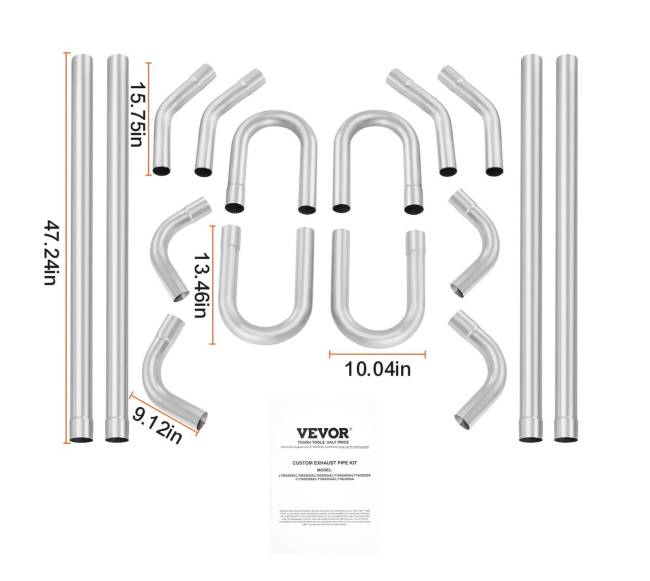 Išmetimo vamzdžių komplektas su 16 dalių jungtimis8
