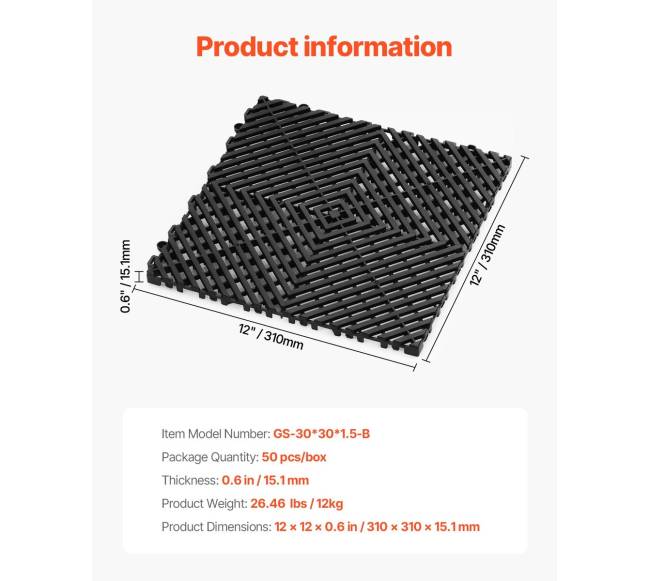 Drenažo kilimėliai, jungiantys plytelės 30 x 30 cm6