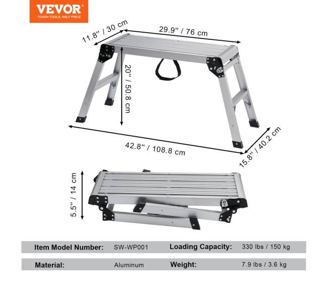 Sulankiojama darbo platforma 150 kg apkrovai6