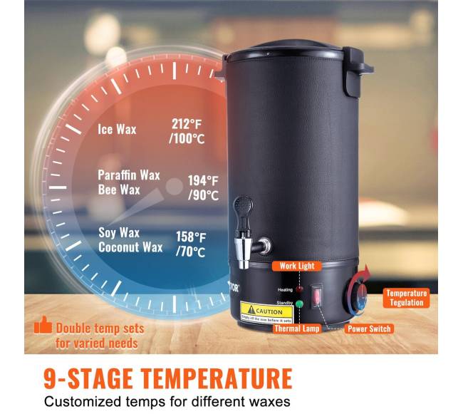 10 litrų vaško lydymo puodas žvakėms4