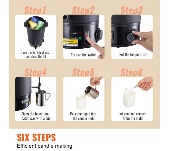 10 litrų vaško lydymo puodas žvakėms5