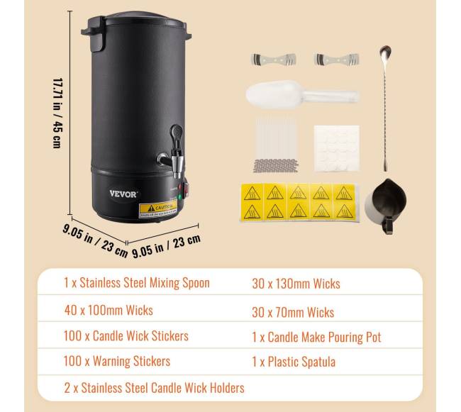 10 litrų vaško lydymo puodas žvakėms6