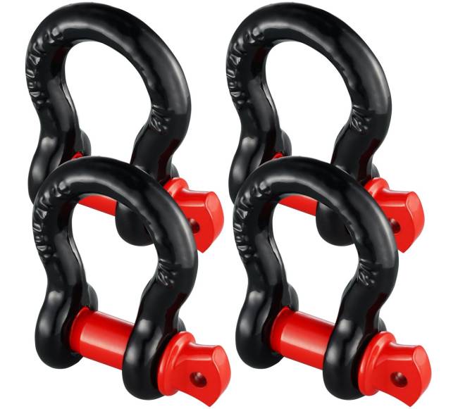 4 dalių D formos kilpų rinkinys su smeigėmis0