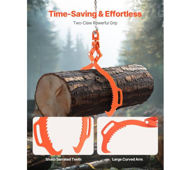 71 cm rąstukų kėlimo žnyplės 2 nagų2