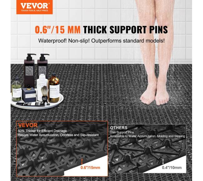 Sujungiamos grindų plytelės 30x30 cm PVC, 12 vnt.1