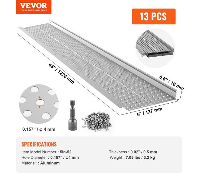 Alumininis latakų filtras 13 vnt. 16 m6