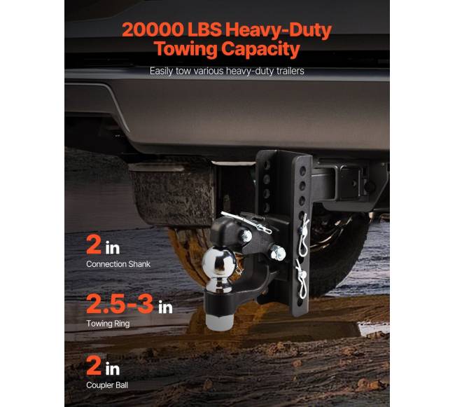 Pintelis tvirtinimo kablys 2 colių, 9070 kg1