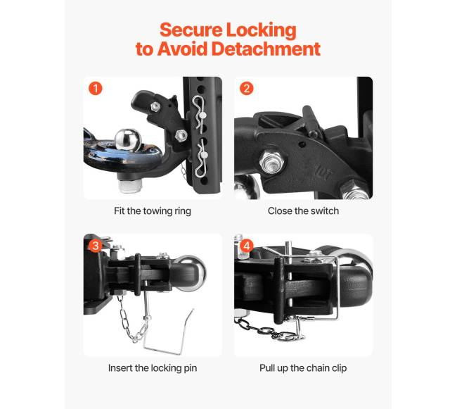 Pintelis tvirtinimo kablys 2 colių, 9070 kg4