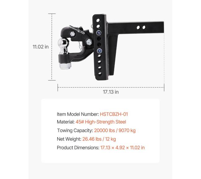 Pintelis tvirtinimo kablys 2 colių, 9070 kg6