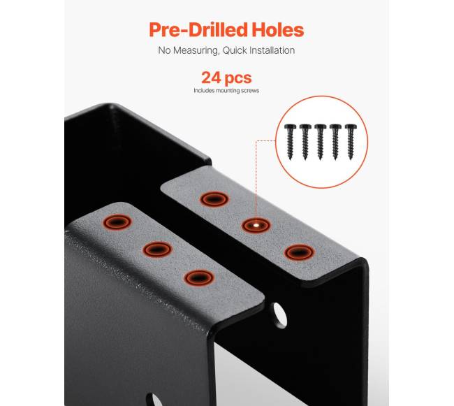 24 vnt. paslėptų sijos laikiklių 49x92 mm4