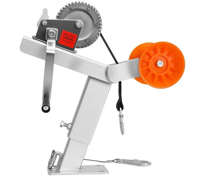 Laivų priekabos gervės laikiklis su ritiniu 544 kg0