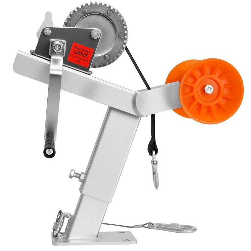 Laivų priekabos gervės laikiklis su ritiniu 544 kg0