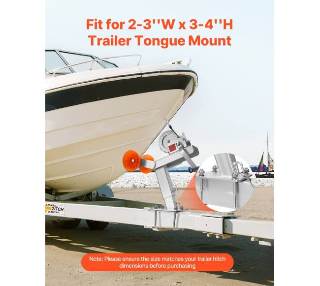 Laivų priekabos gervės laikiklis su ritiniu 544 kg3