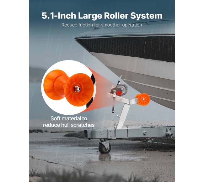 Laivų priekabos gervės laikiklis su ritiniu 544 kg4