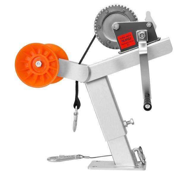 Laivų priekabos gervės laikiklis su ritiniu 544 kg8