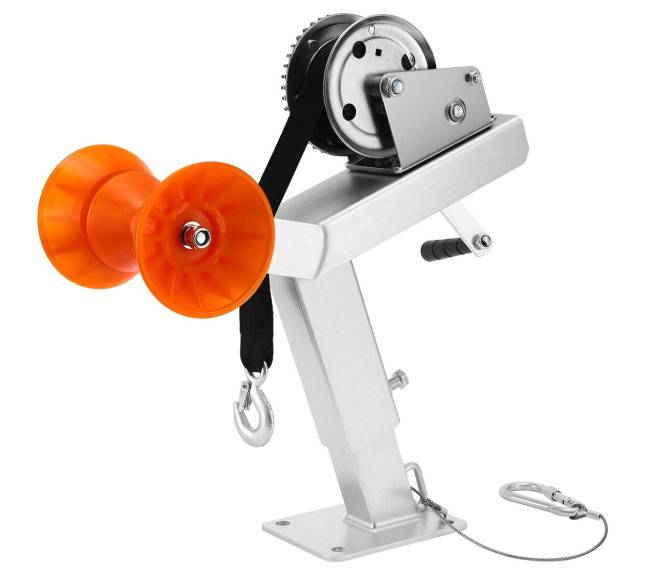 Laivų priekabos gervės laikiklis su ritiniu 544 kg10