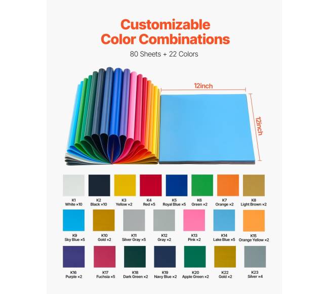 Šilumos perdavimo vinilo rinkinys 80 vnt.5