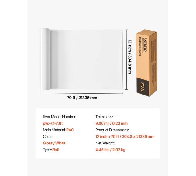 Termo plėvelė blizgi balta 30 cm x 2133 cm6