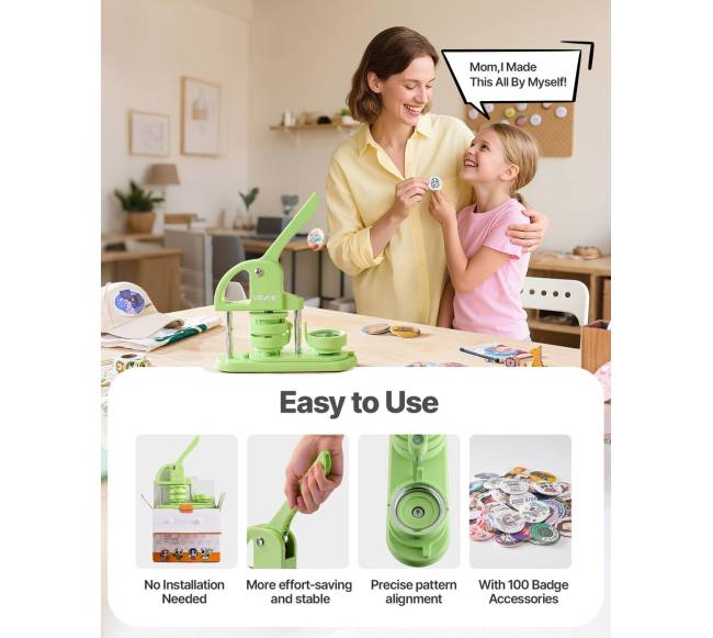 Ženkliukų darymo mašina 58 mm, 100 vnt. žali4