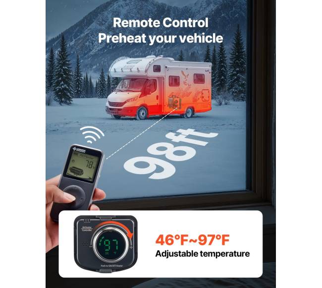 Mobilus 8KW dyzelinis oro šildytuvas su distanciniu pultu5